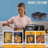 Dzpuhuojz 2 Pack Silicone Air Fryer Liner for Ninja Dual AF300UK/AF400UK view 2