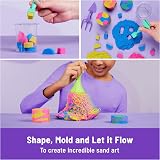 Kinetic Sand Squish N’ Create 382g Blue Yellow Pink 5 Tools Moulds view 4