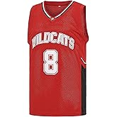 MEBRACS Wildcats Basketball Jersey for Men 14 Troy Bolton 8 Chad Danforth High School Jersey