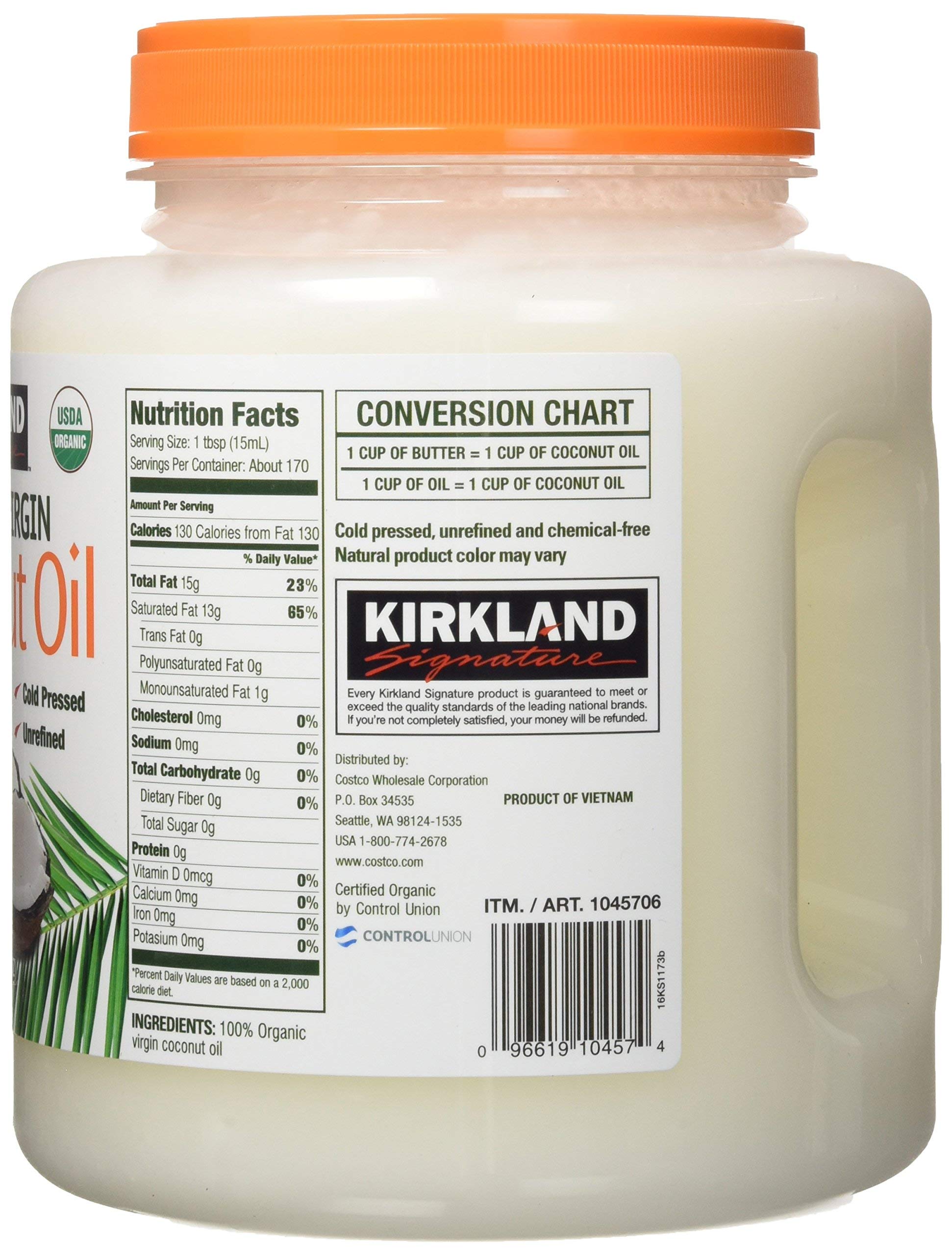 Kirkland Signature Cold Pressed Unrefined Organic Virgin