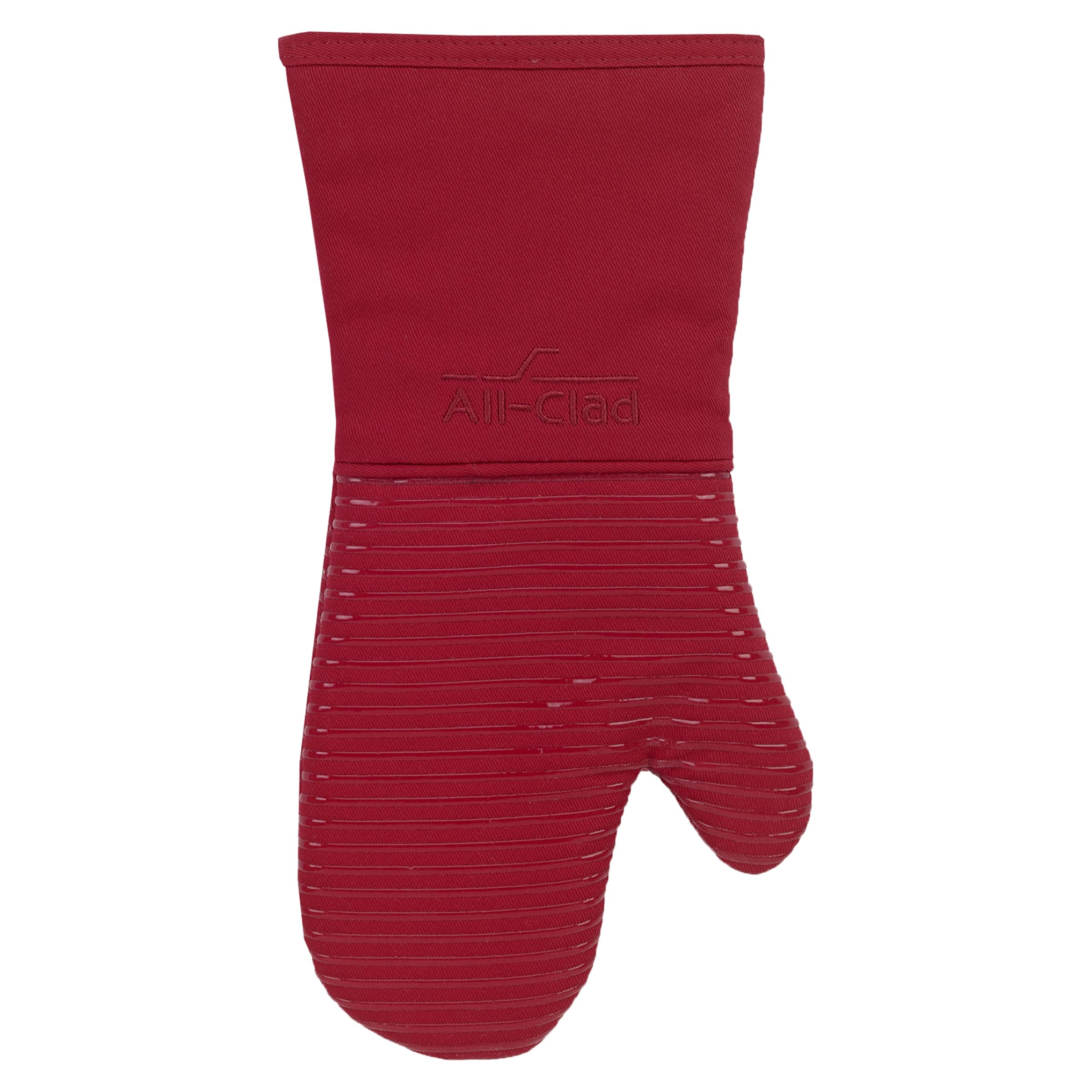 All-Clad Silicone Oven Mitt, Cotton, Chili, 1 Pack