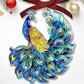 Peacock Ornaments - Peacock Ornaments for Christmas Tree - Peacocks Gifts for Women, Girls, Animal Lovers - Acrylic Hanging Christmas Ornaments Decor 2025
