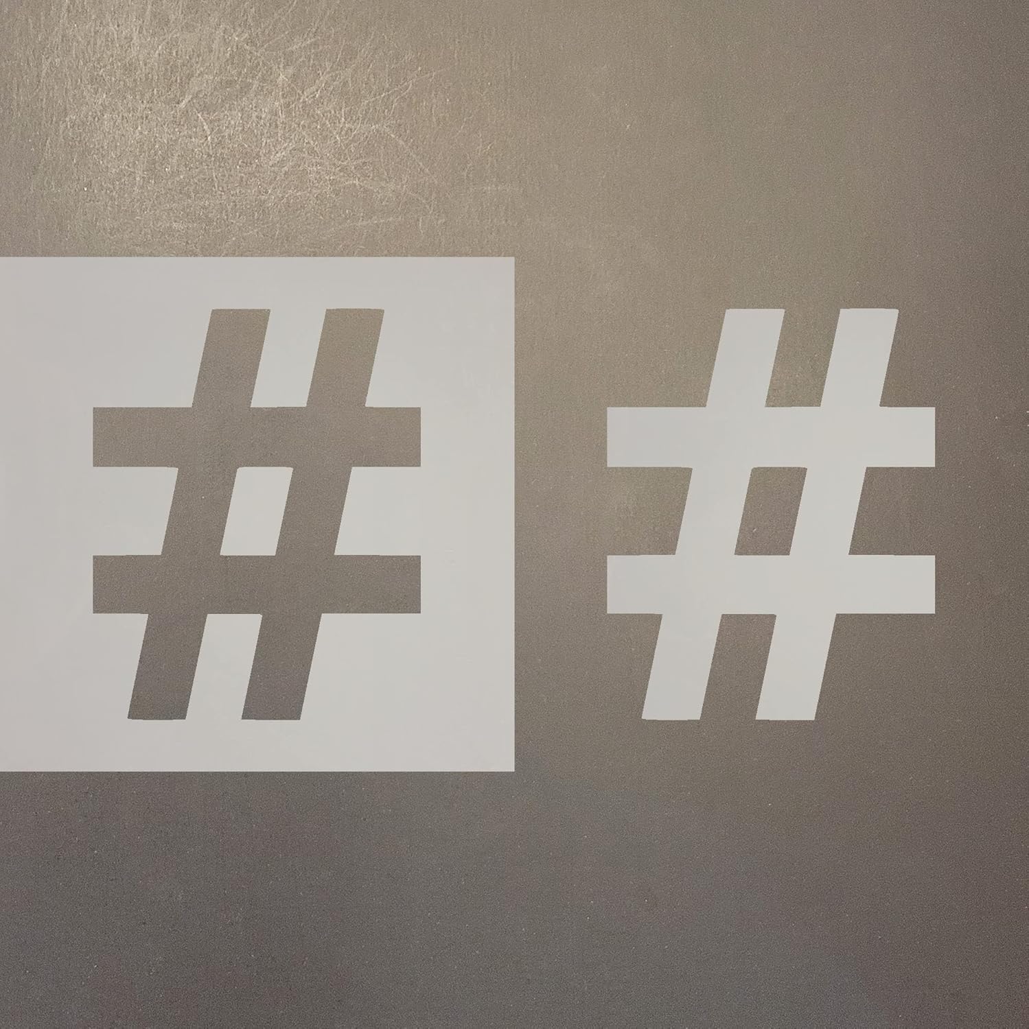 Mixed Media - Hashtag Reusable Mylar Stencil - Art Craft Supplies New Sizes (8