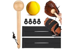 TOBWOLF 10PCS Baseball Glove Break in Kit, Baseball Glove Mallet Baseball Mitts Shaper Wooden Baseball Hammer, 12oz Baseball/