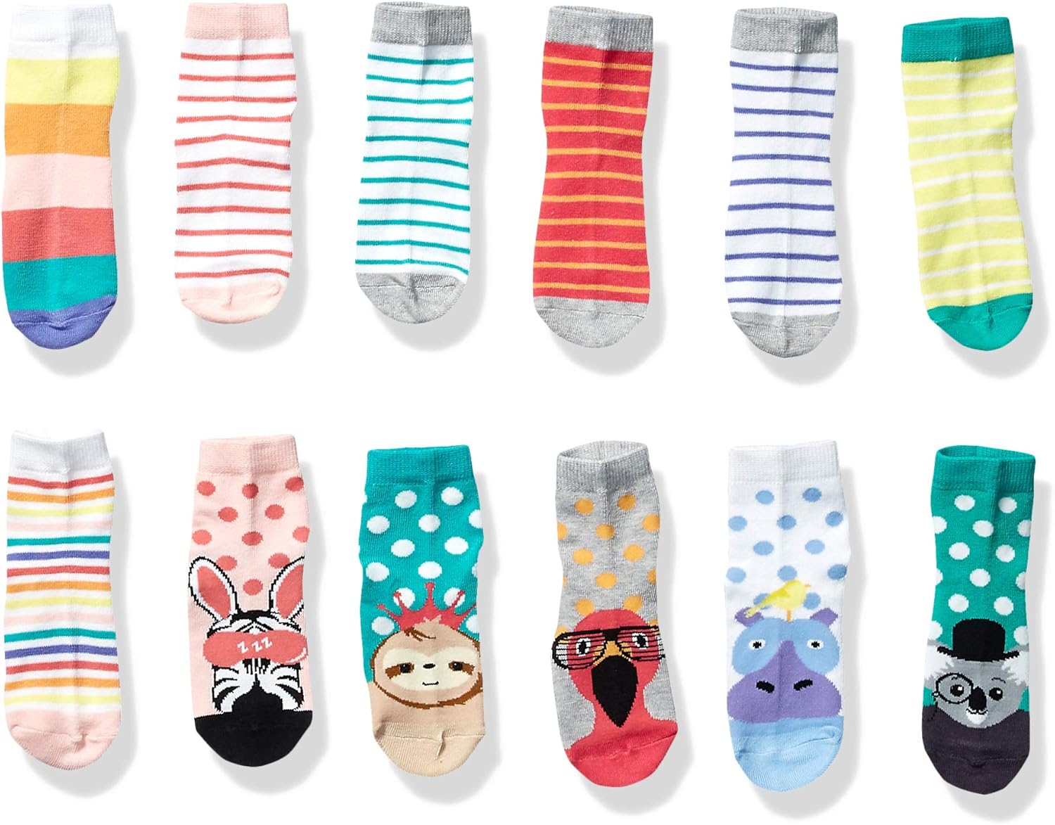  Brand - Spotted Zebra Boys Quarter-Crew Socks: Clothing