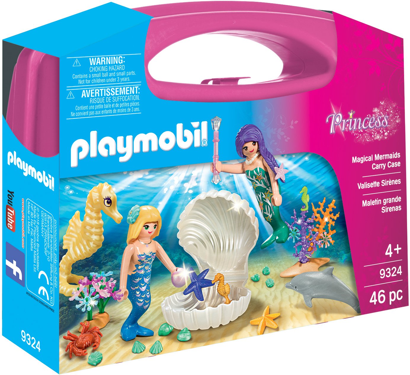 Playmobil 9324 Mermaid Carry Case, Fun Imaginative Role-Play, PlaySets Suitable for Children Ages 4+