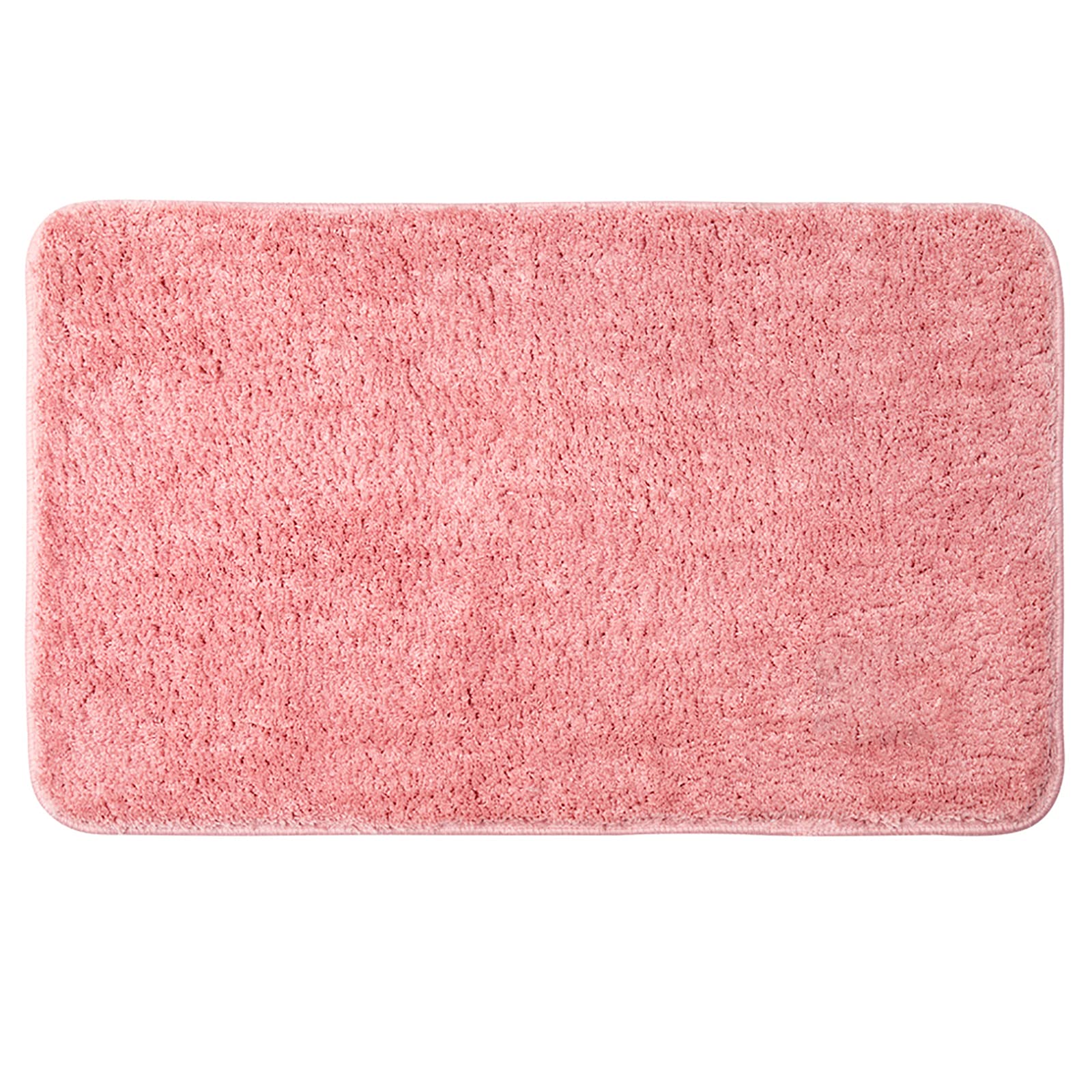 MIULEE Bathroom Rug Entrance Mat Shower Mat Non-Slip Tabis Absorbent Soft Microfibre Toilet Bath Tub Outlet Kitchen Living Room Bedroom Pink 50 x 80 cm