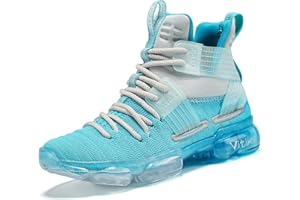 JMFCHI Kids Basketball Shoes High-top Sports Shoes Sneakers Durable Lace-up Non-Slip Running Shoes Secure for Little Kids Big Kids and Boys Girls