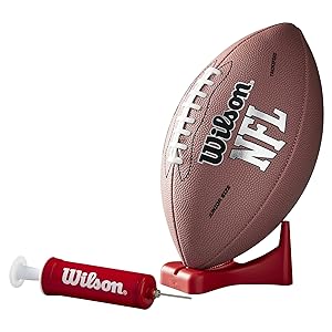 Wilson WTF1414PT NFL MVP Junior Football w/ Pump & Tee
