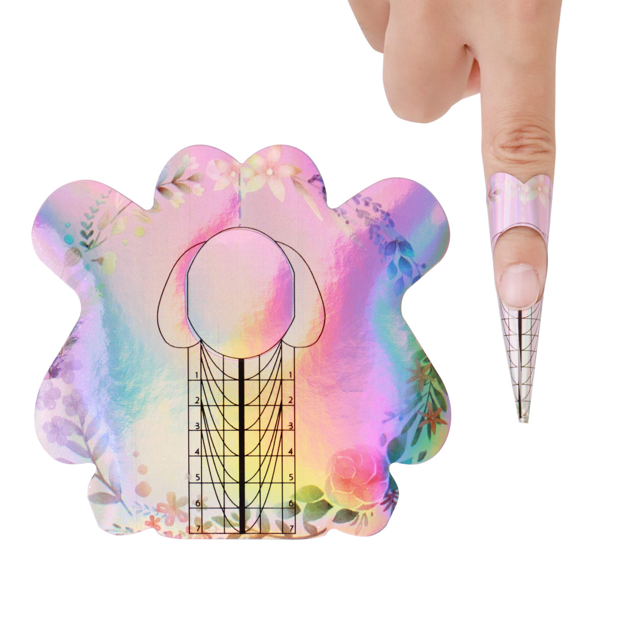 BNG 100Pcs Nail Forms Sticker Acrylic Extension Guide Tips Nail Art UV Gel Manicure Design Paper Tools Forms for Gel