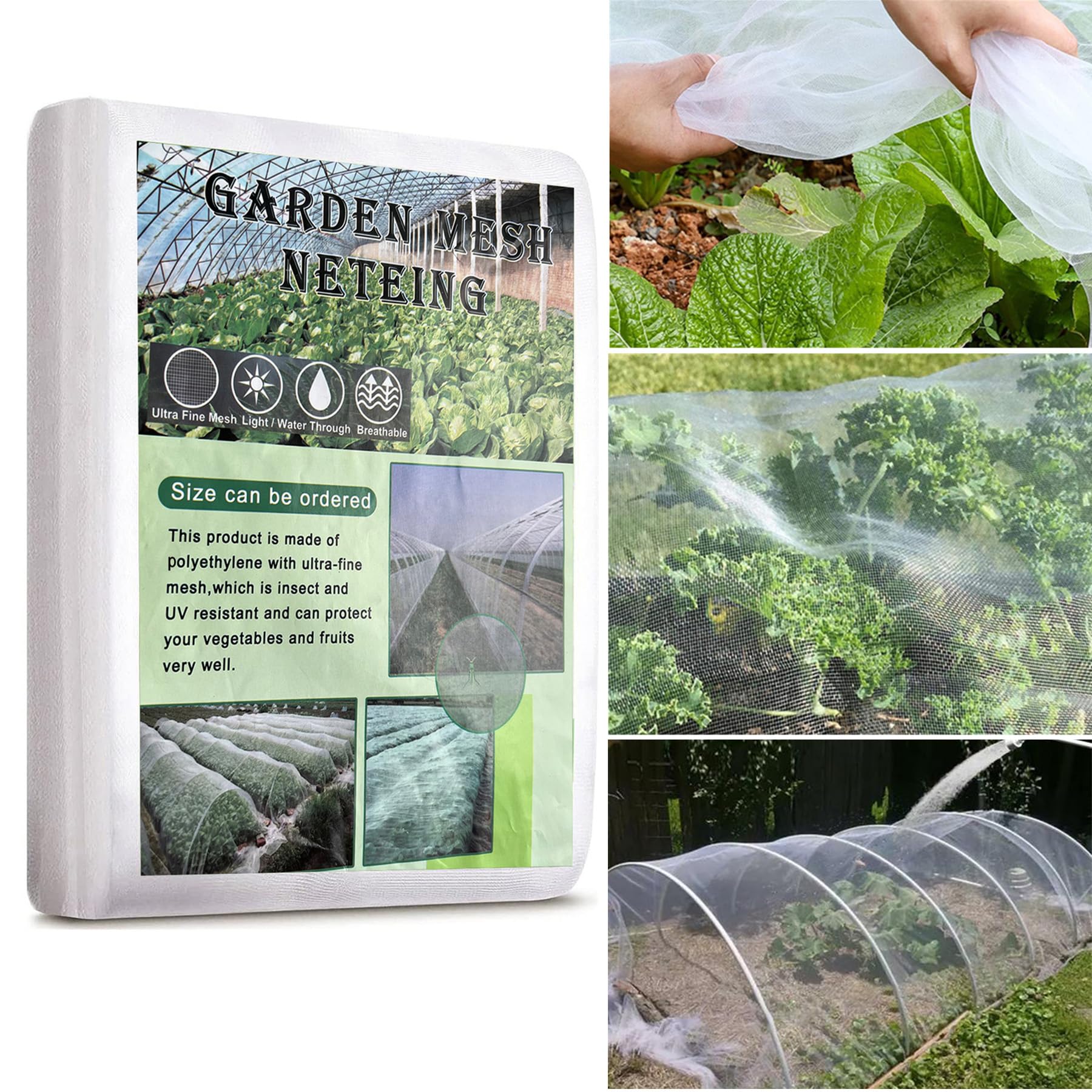 3x5m Thickened Insect Netting Garden Fine Mesh Netting Fruit Plant Vegetable Crop Protection Anti Bird Butterfly Barrier Net for Plant Fruit Carrot fly Crop Protect Anti Bug Pest