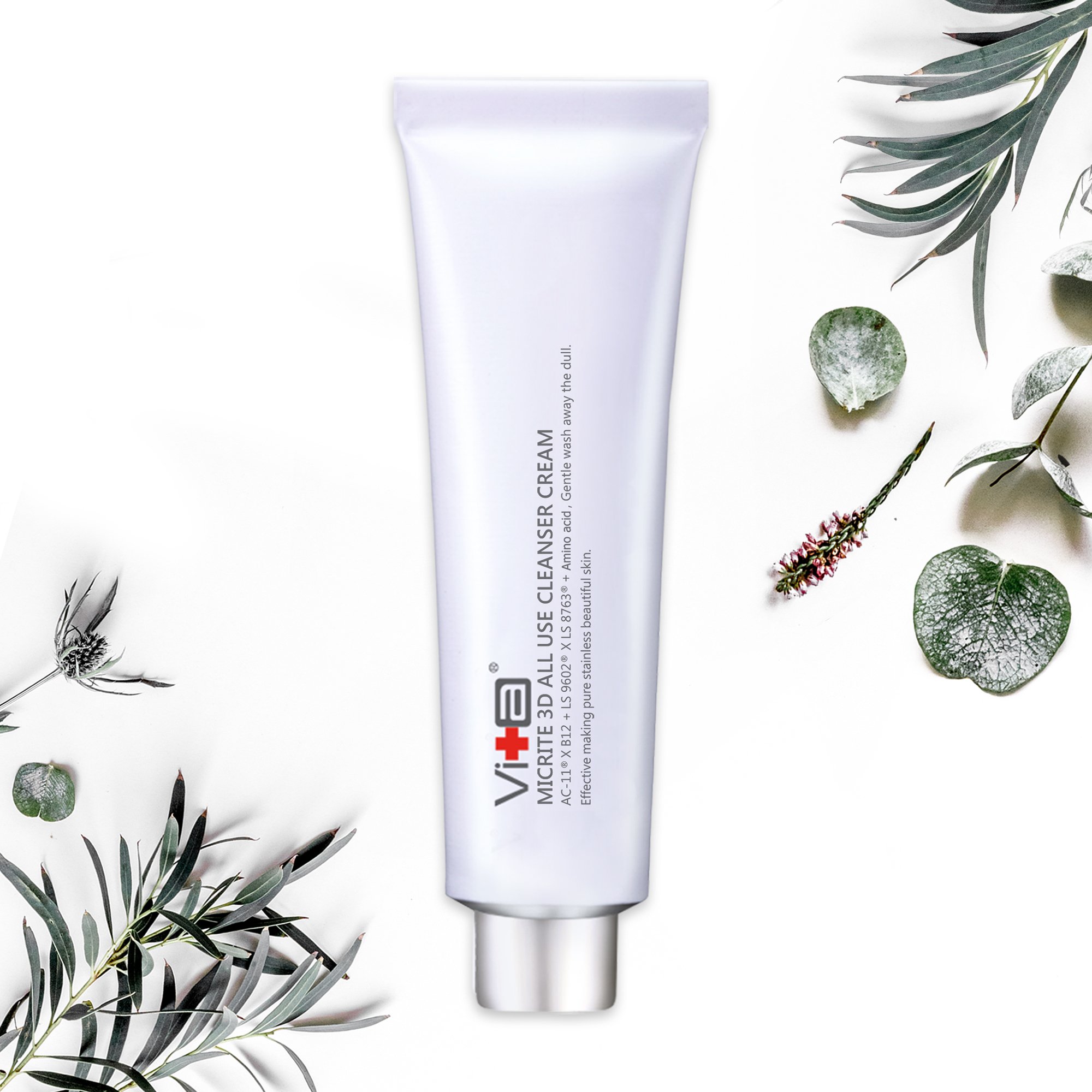 Swissvita Acne Facial Cleanser with Glycolic Acid & Amino Acid- Moisturizing Face Wash for Blackheads & Acne 3.5o.z./100g