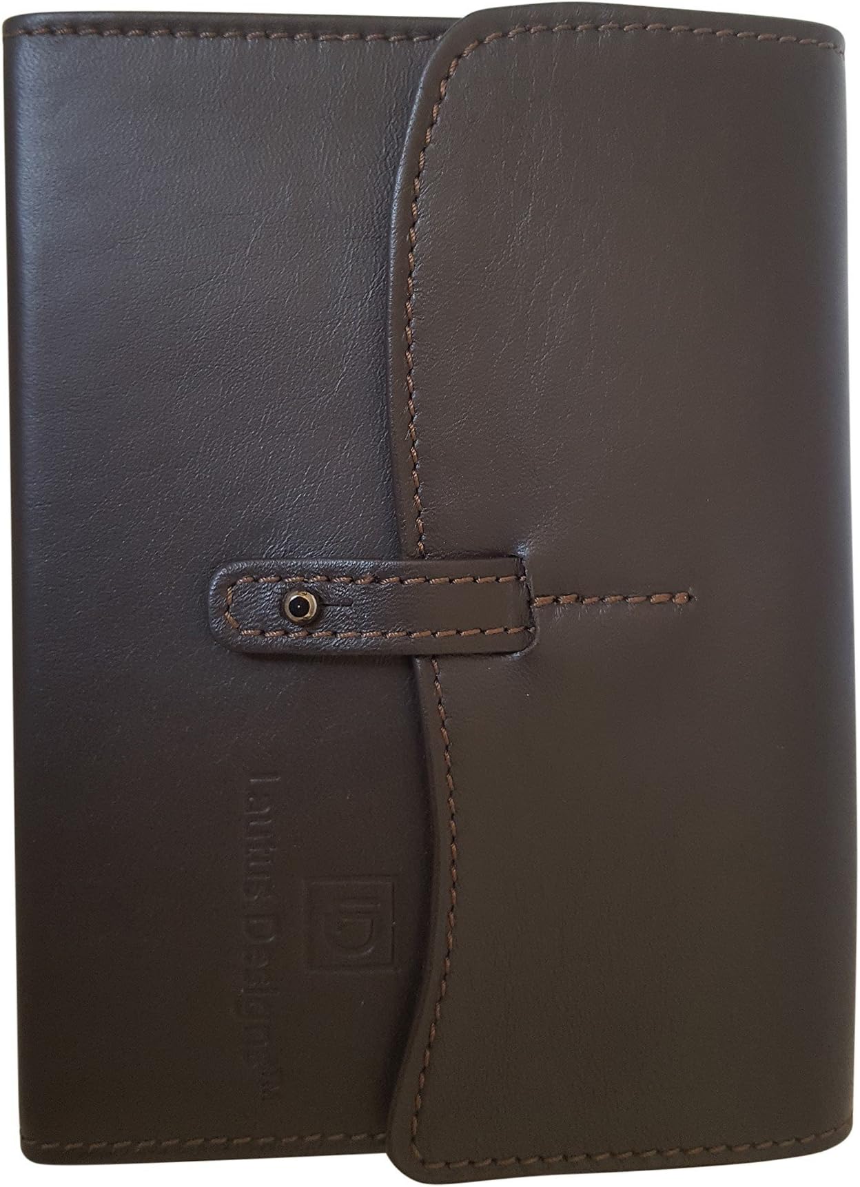 Handmade Genuine Italian Leather Journal - Certified, Handmade Italian Brown Leather Journal with Pen Holder in Gift Bag by Lautus Designs