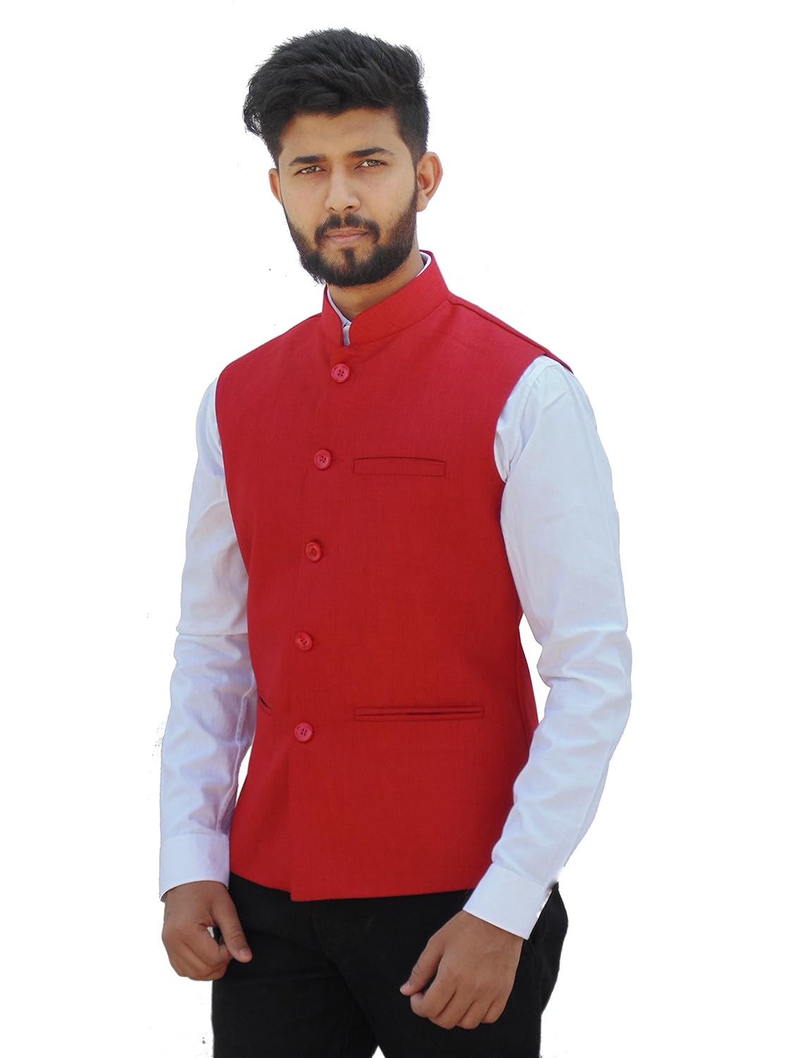 nehru jacket party wear men's (charry red)