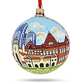 Santa Ana, California Glass Ball Christmas Ornament 4 Inches