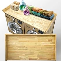 Amazon.com: Skywin Washer Dryer Countertop, Real Wood Laundry ...