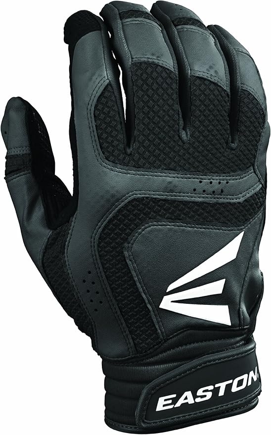 Easton Youth VRS Icon Batting Gloves (Medium, Black/Black), Batting