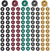 100 PCS Abrasive Buffing Wheels,1 inch Polishing Wheel Set for Proxxon Dremel Rotary Tool Accessory-1/8'' Shank