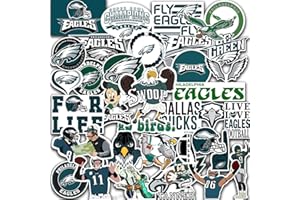 VISIONAIRE 45 PCS American Football Rugby Stickers for Water Bottle, Laptop, Bicycle, Computer, Motorcycle, Travel Case, Car Decal Decoration Sticker 2-2.5 inches
