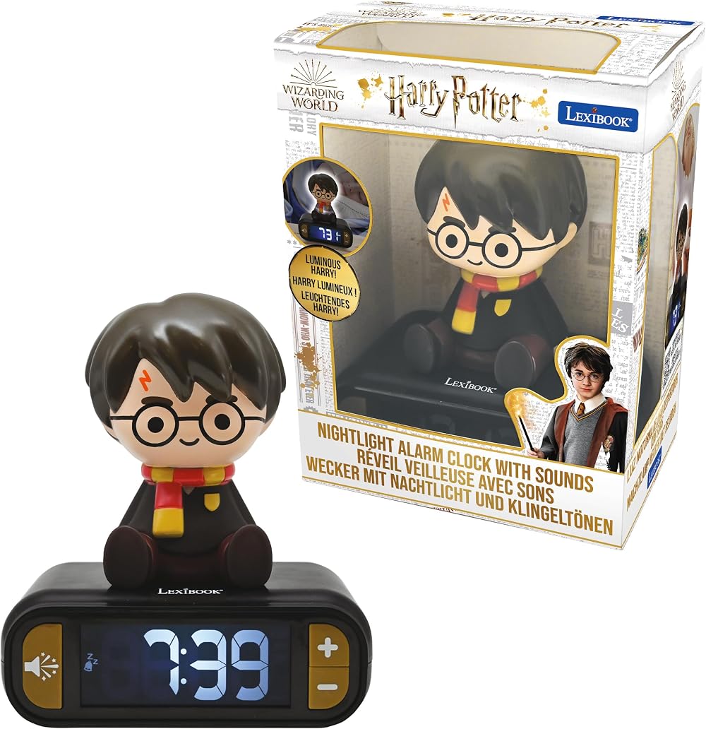 Lexibook Harry Potter Nightlight Alarm Clock LCD Backlit Snooze RL800HP