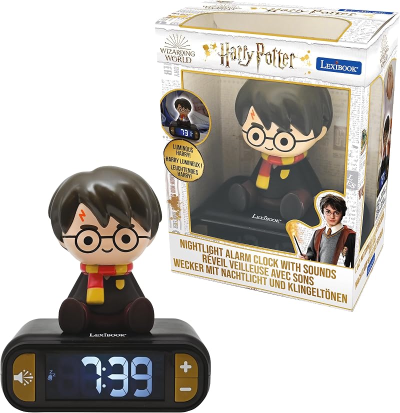 Lexibook Harry Potter Nightlight Alarm Clock LCD Backlit Snooze RL800HP
