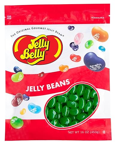 Amazon Com Jelly Belly Green Apple Jelly Beans 1 Pound 16 Ounces Resealable Bag Genuine Official Straight From The Source Jelly Beans Grocery Gourmet Food