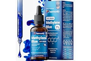 HARMONIFY Methylene Blue Dietary Supplement 50 ml, Made in USA, 1% USP, Third-Party Tested, No Formaldehyde