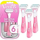 Venus Sensitive Women's Disposable Razor, 6 Count