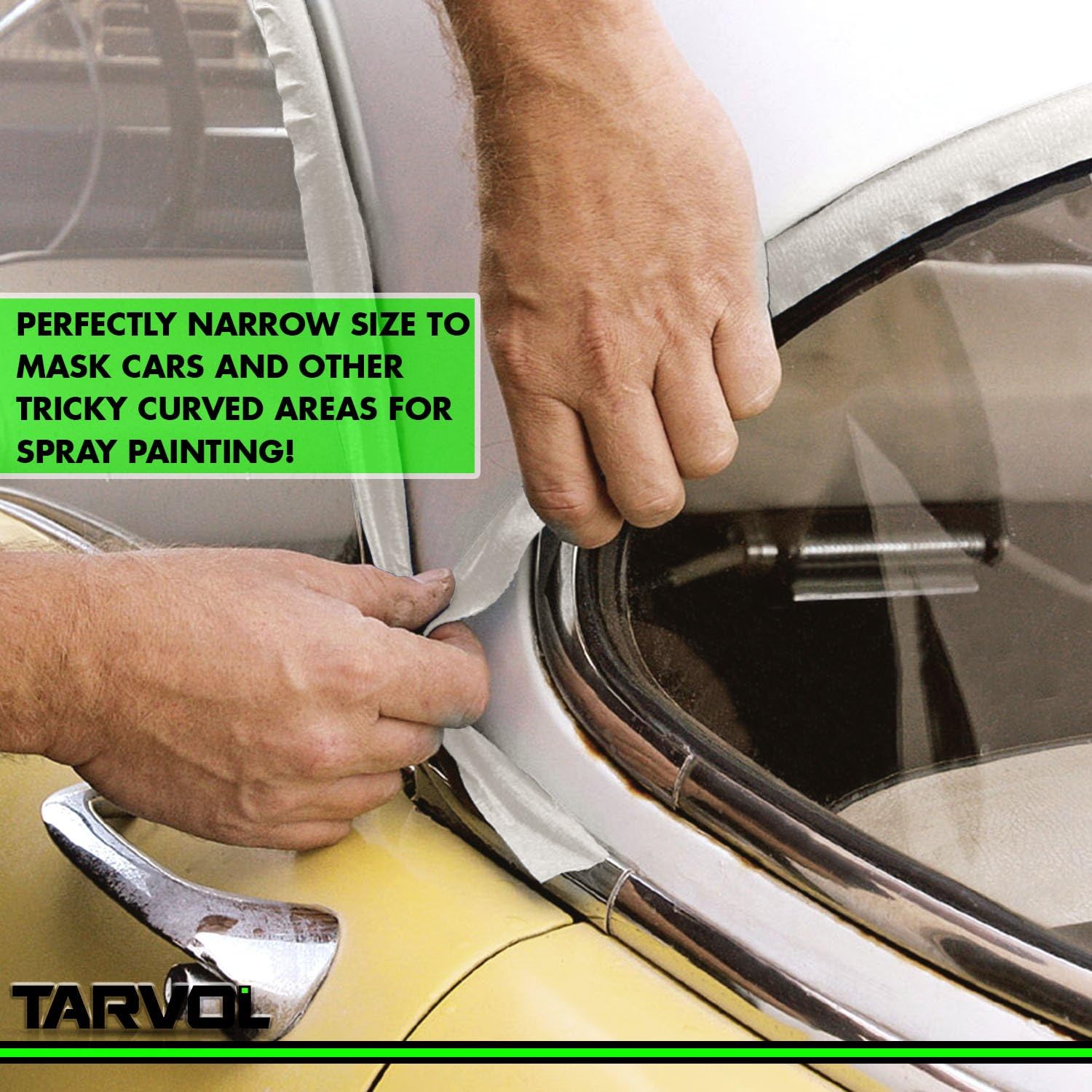 Masking Tape (Huge Pack of 6) Each Roll is ¾" x 33 Yards - Approved for Interior or Exterior Use - Easy to Write On - Perfect for All Paint Projects - Industrial or Household Use: Office Products