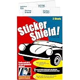 STICKER SHIELD - Windshield Sticker Applicator for Easy Application, Removal and Re-Application from Car to Car - 4 inch x 6 inch Sheets (Pack of 2 Sheets)