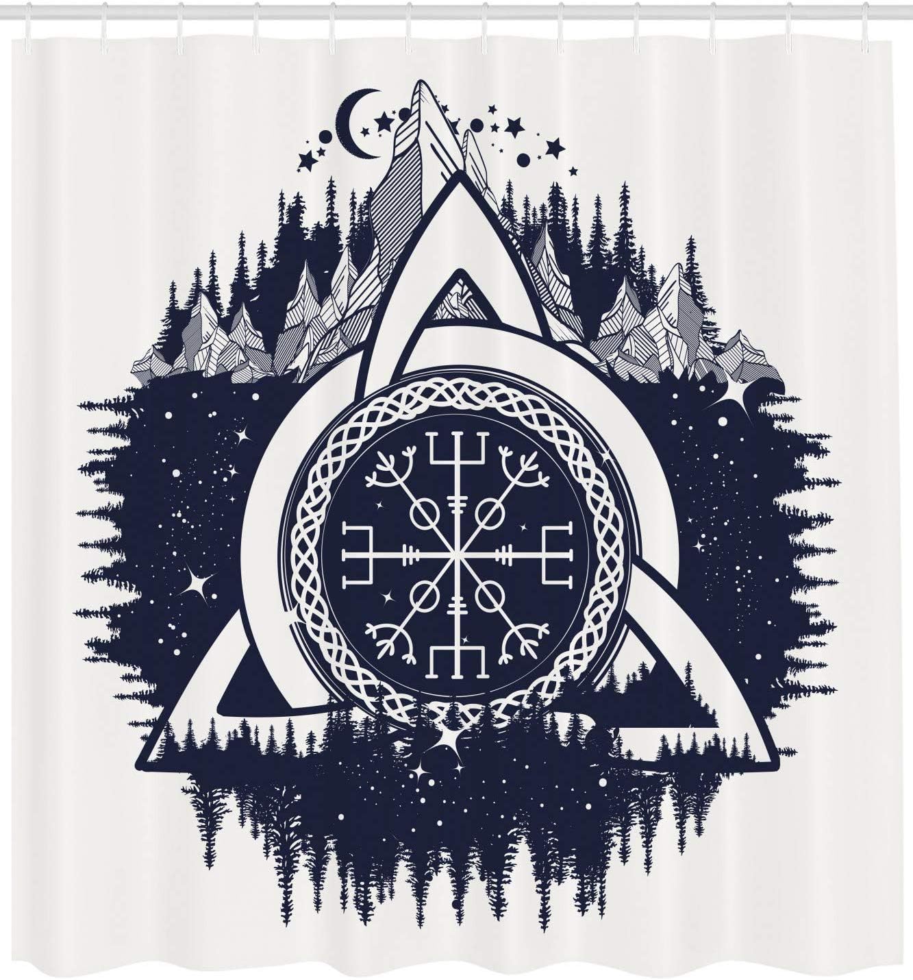 Amazon.com: lovedomi Blue and White Shower Curtain Celtic Knot with