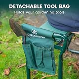 Green Haven Garden Kneeler Seat with Handles & Tool Bag view 7