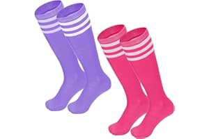 Century Star Kids Soccer Socks Striped Cotton Atheleticl Baseball Softbal Socks Toddler Youth Knee High Sock for Boys Girls