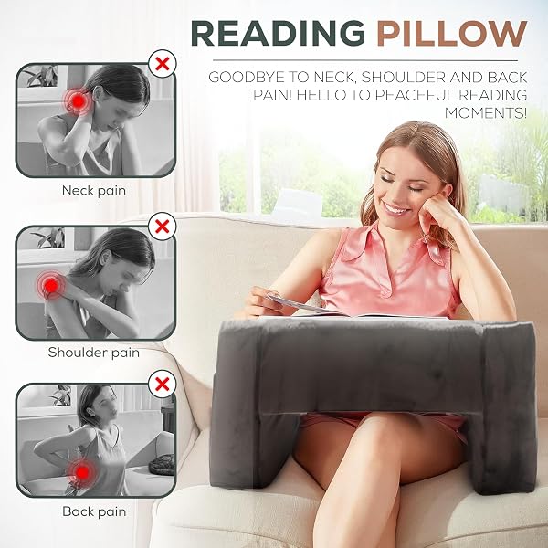 ZENITH SPACE – READING PILLOW FOR LAP TO IMPROVE YOUR READING EXPERIENCE – MEMORY FOAM ADULT GAMING PILLOW FOR BED WITH CUP HOLDER – ALLOW 24–72 HRS TO FULLY EXPAND – MAXIMIZING YOUR COMFORT