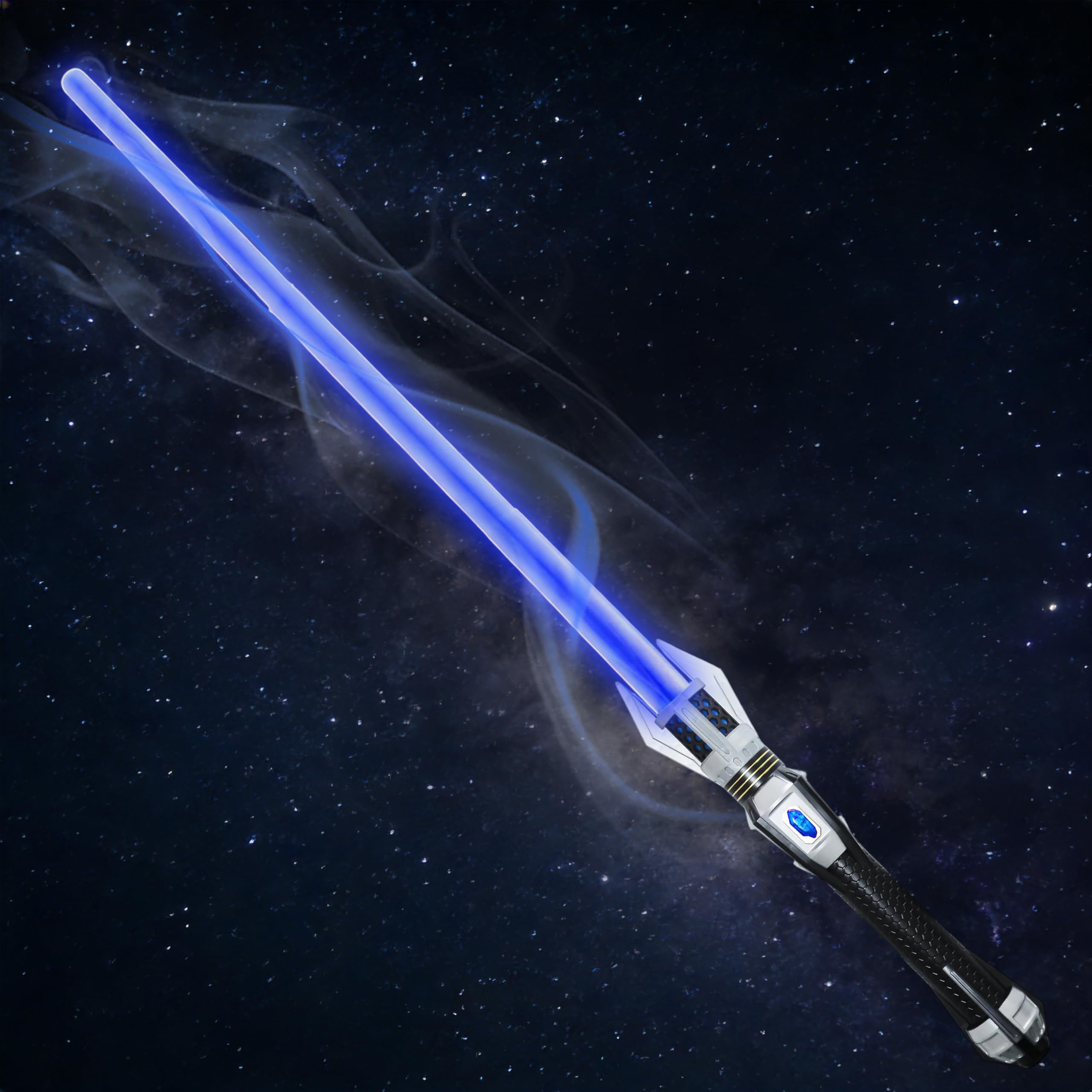 LED Retractable Light Saber, Light Saber with FX Sound Effect Handle Light Up Sword, Light Swords Star Wars for Galaxy Battles, Halloween Dress Up Parties, Xmas Birthday Present (Blue)