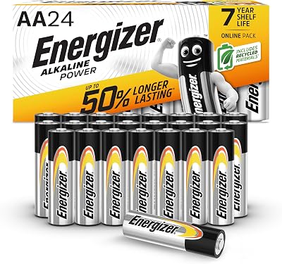 Energizer Alkaline Power AA Batteries 24 Pack 1.5V Long Lasting Everyday Devices