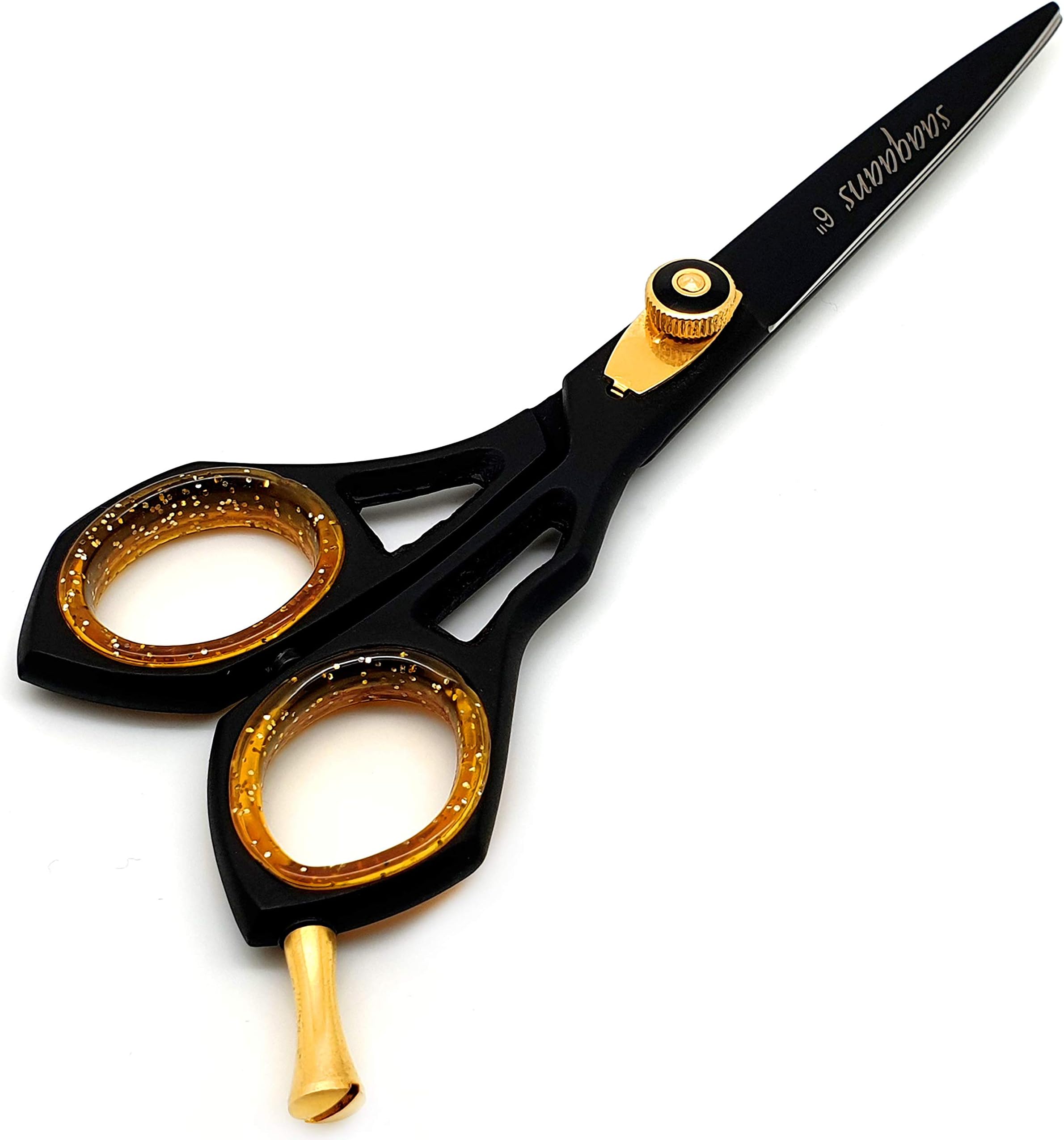 Saaqaans SQR-01 Professional Hairdressing Scissor - Perfect for Hair Salon/Barber/Hairdresser and Home use to Trim your Haircut/Beard/Moustache - Comes with Beautiful Black Pouch/Case