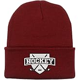Love Sketches Embroidered Ice Hockey Thick and Warm Skull Cap Cuffed Beanie Men Women Kids