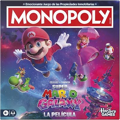 : Super Mario Galaxy La Película Juego de Mesa I Divertidos Juegos Familiares para niños, Adolescentes y Adultos | De 2 a 6 Jugadores | Edad: 8+ - Versión en español