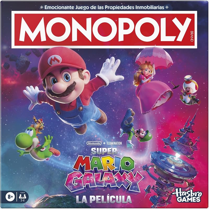 : Super Mario Galaxy La Película Juego de Mesa I Divertidos Juegos Familiares para niños, Adolescentes y Adultos | De 2 a 6 Jugadores | Edad: 8+ - Versión en español