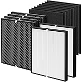 Elnuliros Replacement Filter Compatible with AD3000 AD3000M AD3000Pro Air Cleaner Purifier, Not for AD3500 Version, Includes 2 Premium Filters + 4 Carbon Filters + 8 Pre-filters