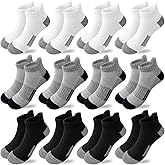 Bemeol Boys Socks 12 Pairs Ankle Socks Boy Sport Athletic Running Sock Low Cut Ankle Sock for Kids