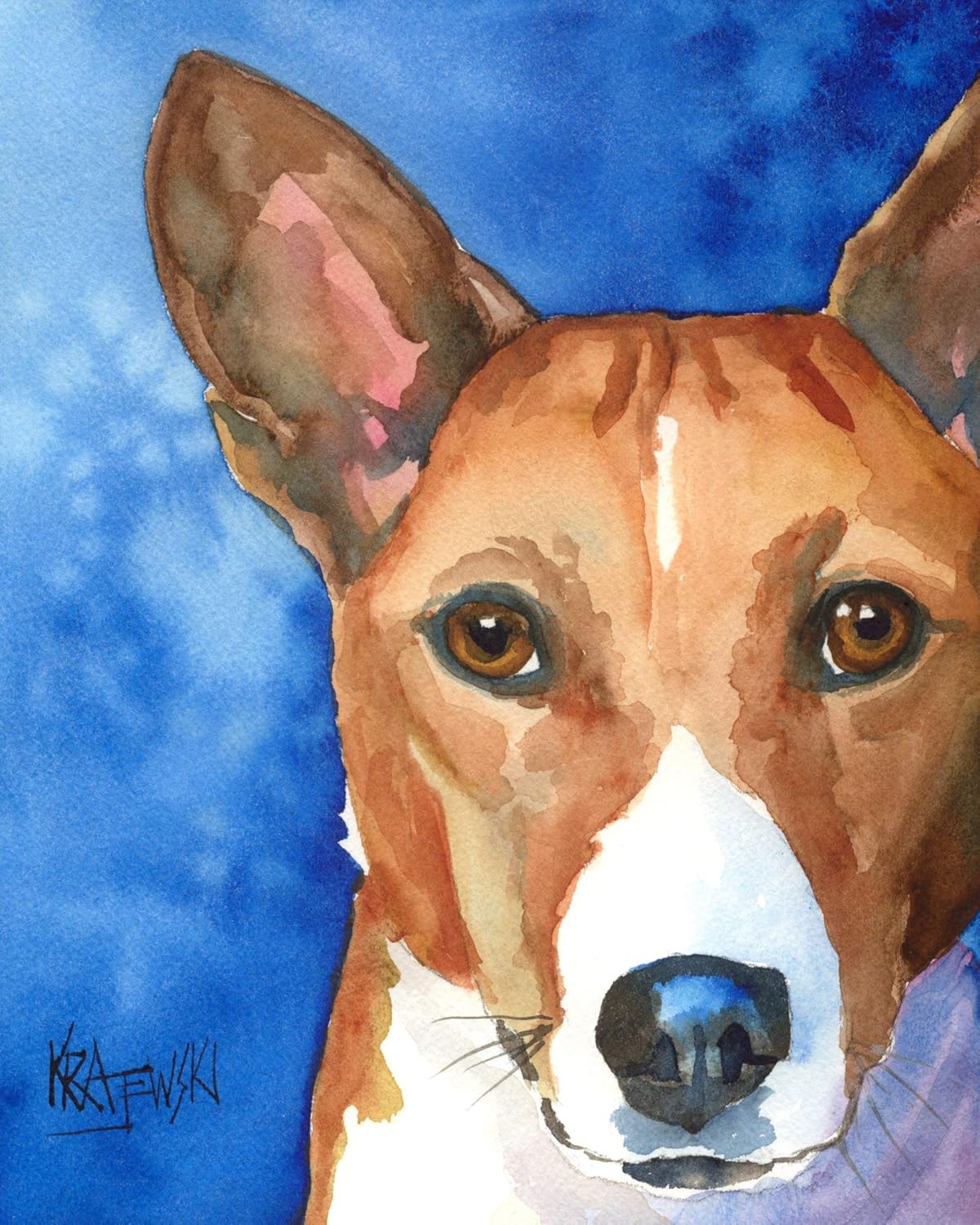 Amazon.com: Basenji Art Print | Basenji Gifts | From Original Painting