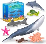Learning Minds Jumbo Sea Animal Figures Set 7 Educational Fish Toys Kids 18 view 1