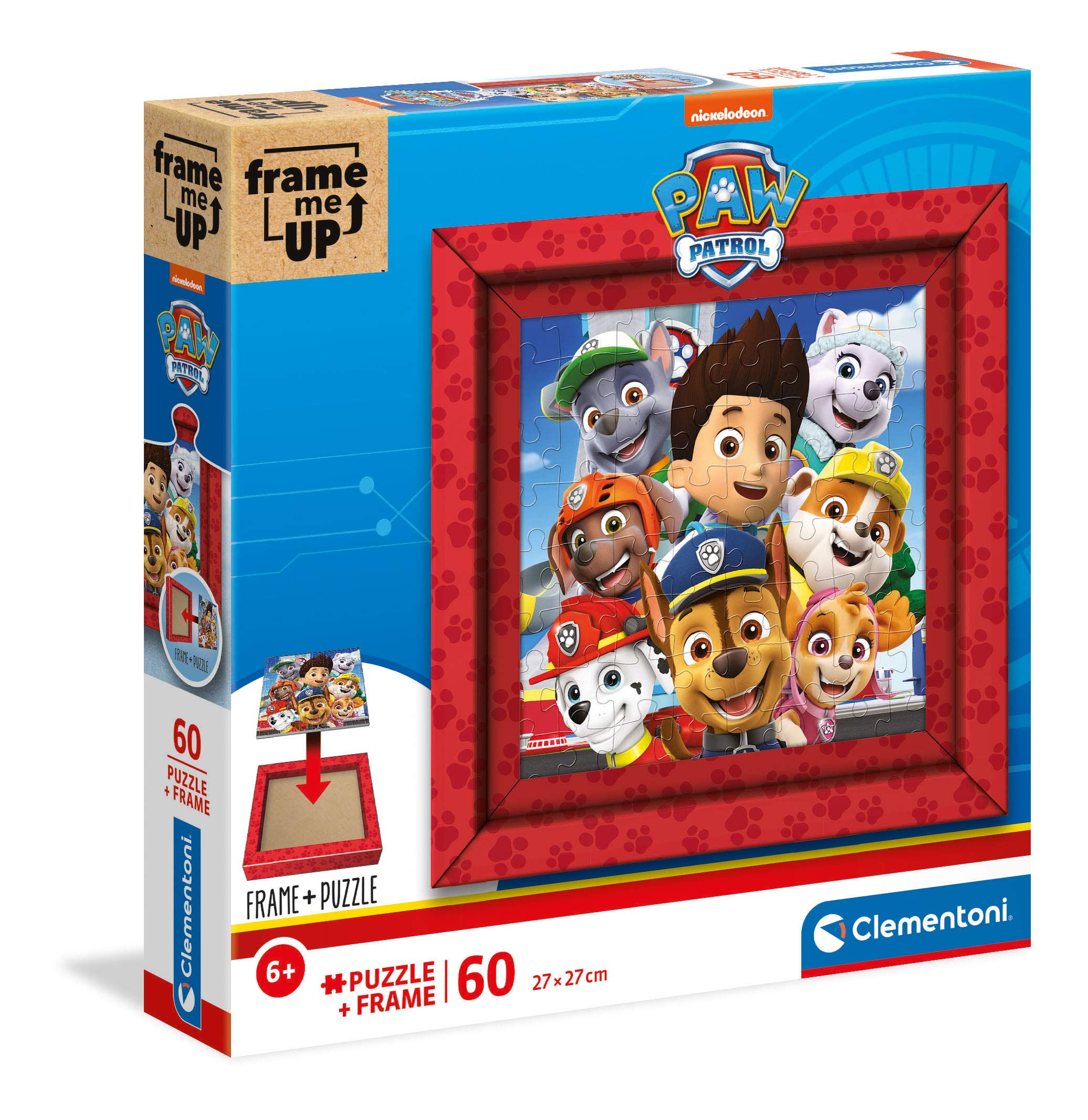 Clementoni 38808, Paw Patrol Frame Me Up Supercolor Puzzle for Children - 60 Pieces, Ages 6 years Plus, Multicoloured