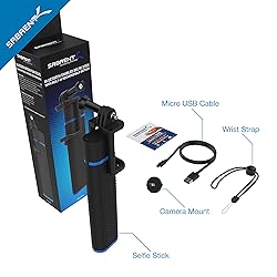 SABRENT Bluetooth Selfie Stick with Built in