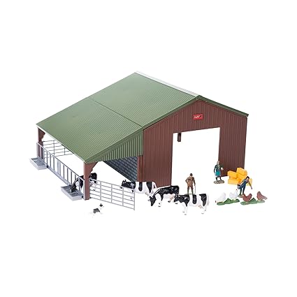 Britains 43139 - Scheune mit Bauernfamilie und Tieren, Spielzeugfigur, Mehrfarbig