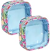 Yarnic Clear Makeup Bag for Purse Mini Makeup Bag Small Cosmetic Pouch for Women Cosmetic Organizer Travel Case, 2 Pack