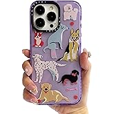 LOLAGIGI Case for iPhone 13 Pro Max, Purple Cute Puppy Dog Animal Print Girly Design Kawaii Aesthetic Cartoon Pattern for Women Girls Teens Soft TPU Phone Case, 6.7"