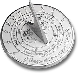The Metal Foundry Unique Wedding Gift Idea for A Special Couple. A Years Together Sundial Makes A Great Marriage Present for The Bride and Grooms Garden Or Home Décor Ornament UK